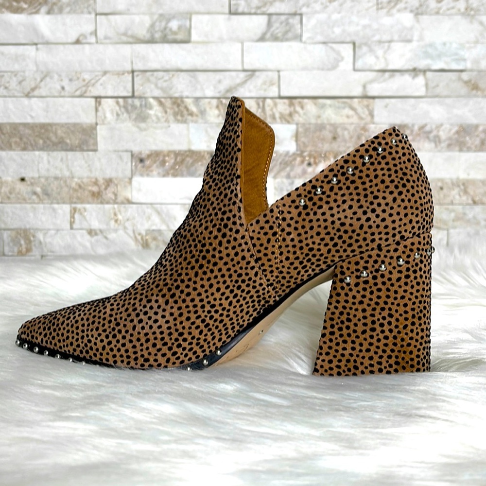 Gianni Bini Animal Print Daveigh Block Heel Booties